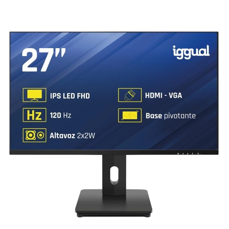 Moniteur iggual 27" VGA HDMI 120Hz pivotante AA MM
