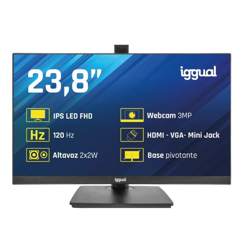 Moniteur iggual 24" 120Hz 1ms HDMI VGA MM AA webcam