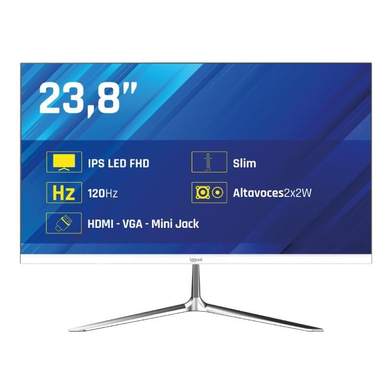 Moniteur iggual 24" IPS 1ms FHD 120Hz MM blanc