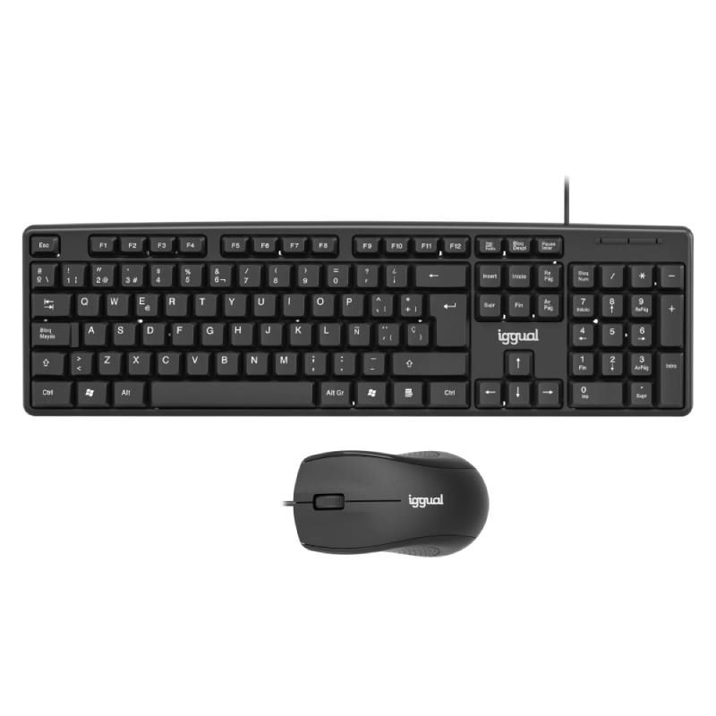 Ensemble clavier et souris iggual Kit teclado y ratón COM-CK-STANDARD noir