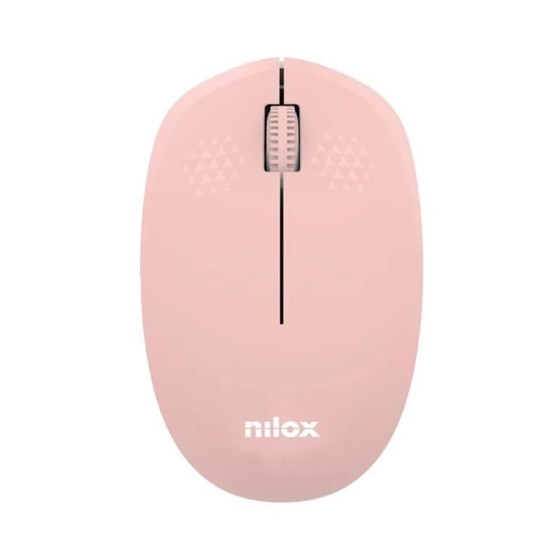 Ratón NILOX Wireless, 1000 DPI, 3 botones, Rosa
