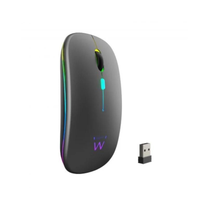 Ratón Ewent Inalámbrico Recarg. Dual BT/WIFI, RGB