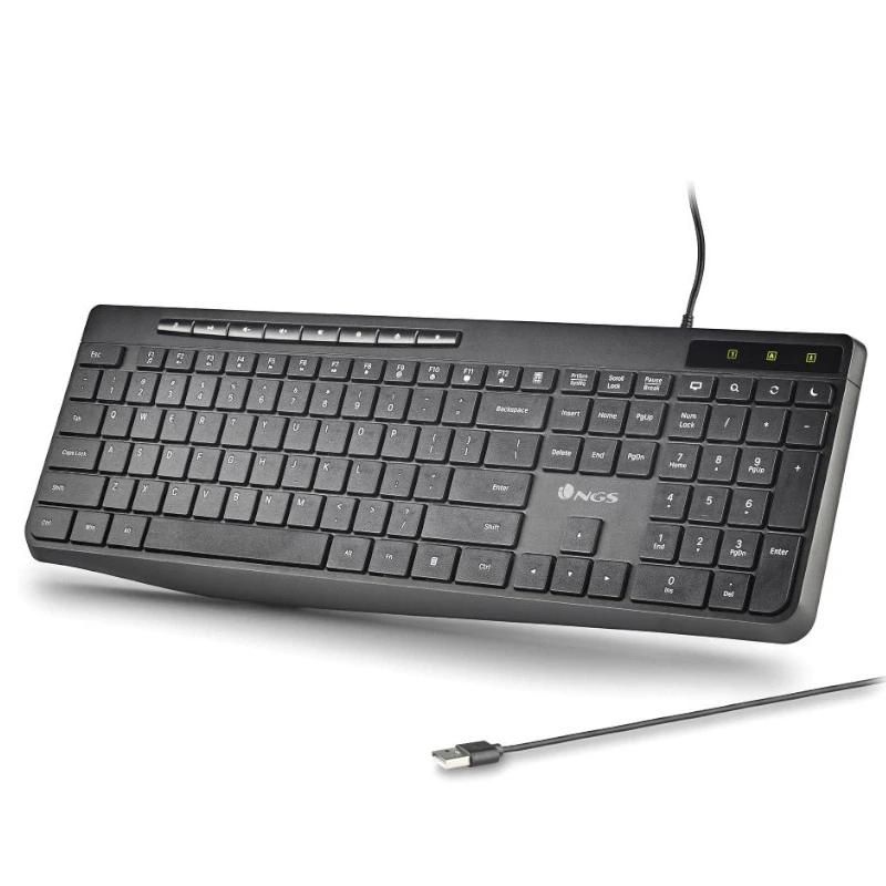 Clavier NGS USB SPECTRA Ultra Slim Silen. USB-A