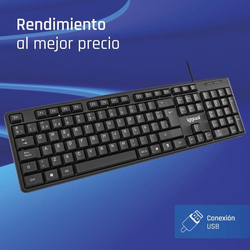 Clavier iggual USB estándar CK-STANDARD-105T noir — image 1 sur 3