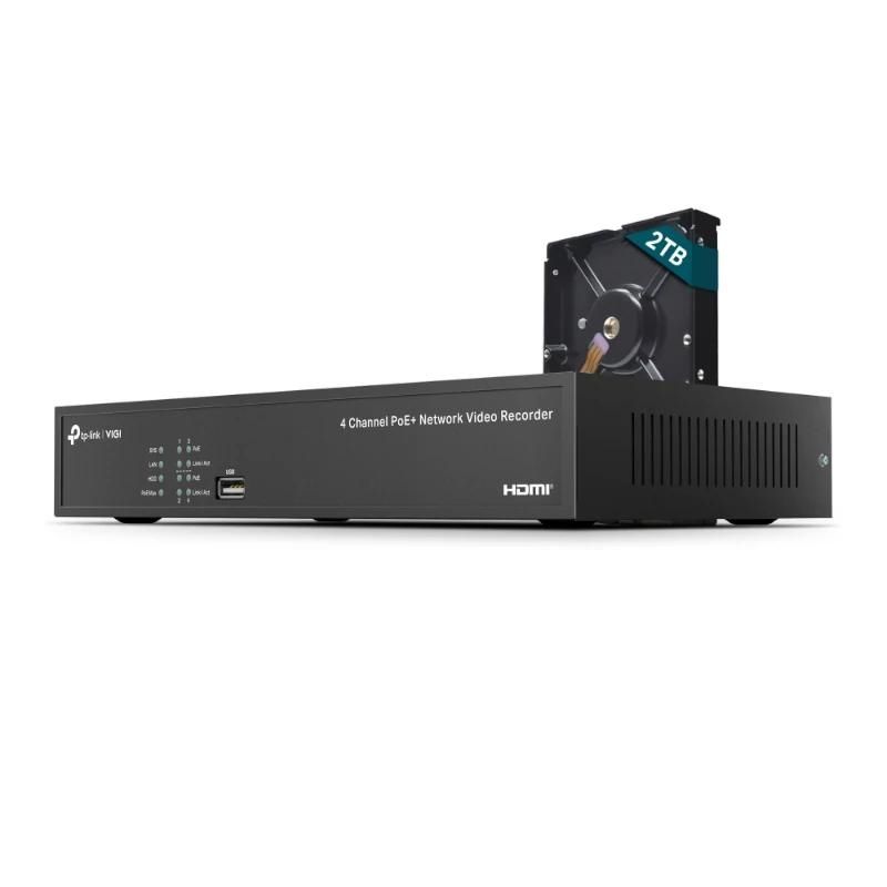 Enregistreur vidéo TP-LINK VIGI Grabador IP NVR1004H-4P-2TB Rack 01 HDD 04 C