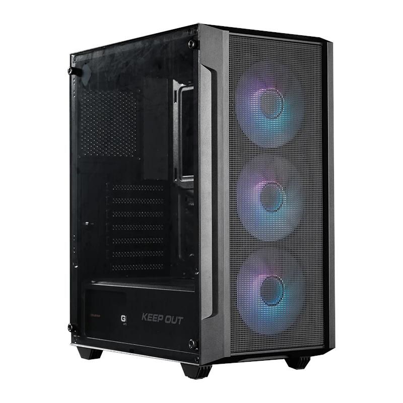 Caixa per a ordinador KEEP OUT M-Atx KO XC-200 RGB Usb3 Black Glass