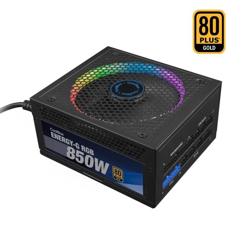 Power supply CoolBox Gaming Fuente Alimentacion 850W RGB 80+GOL