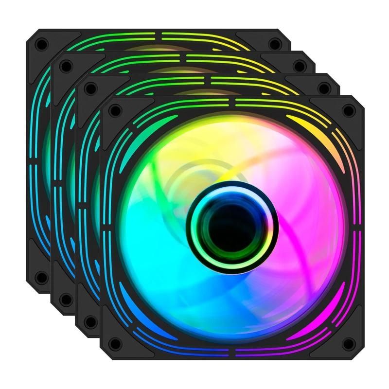 Refrigeración para ordenador CoolBox KIT 4 Vent.12cm ARGB Infinity Pro