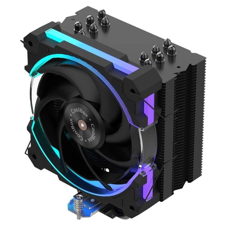 Refroidissement pour ordinateur CoolBox Gaming Disipador CPU 6 Heatpipes 240W ARGB