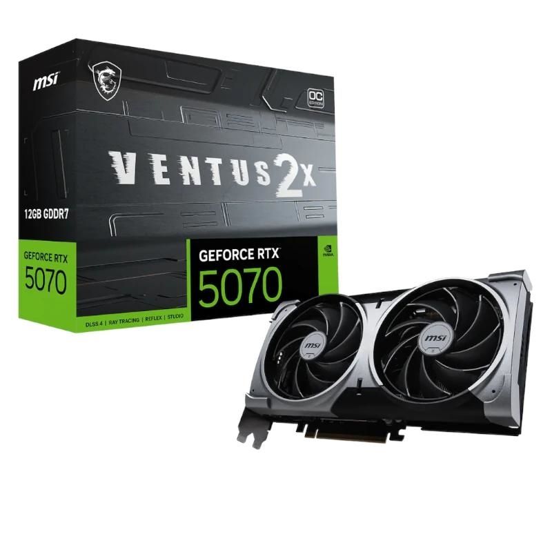 Graphics card MSI NVIDIA RTX 5070 12G VENTUS 2X OC DDR7
