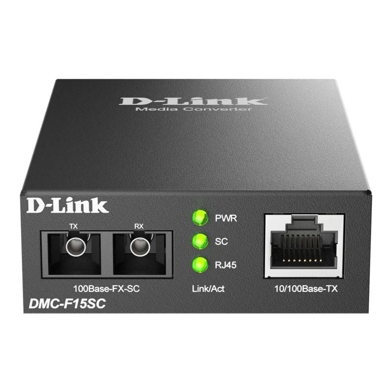Dispositivo de red D-Link DMC-F15SC Conversor Medios SC SM 15Km