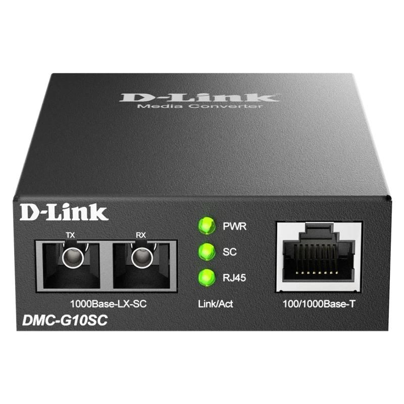 Dispositivo de red D-Link DMC-G10SC Conversor Medios SC SM 10Km