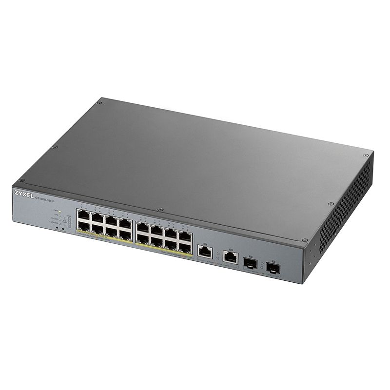 Commutador de xarxa ZyXEL GS1350-18HP Switch 16xGB PoE 2xSFP 250W