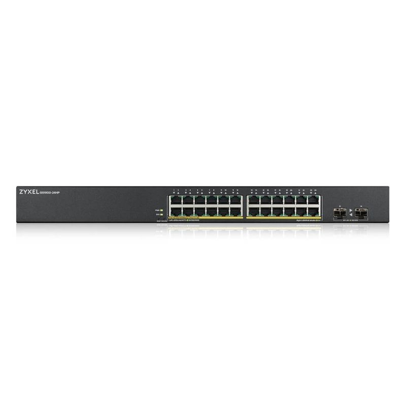 Commutateur réseau ZyXEL GS1900-24HPv2 Switch L2 24xGbE PoE Rackmount