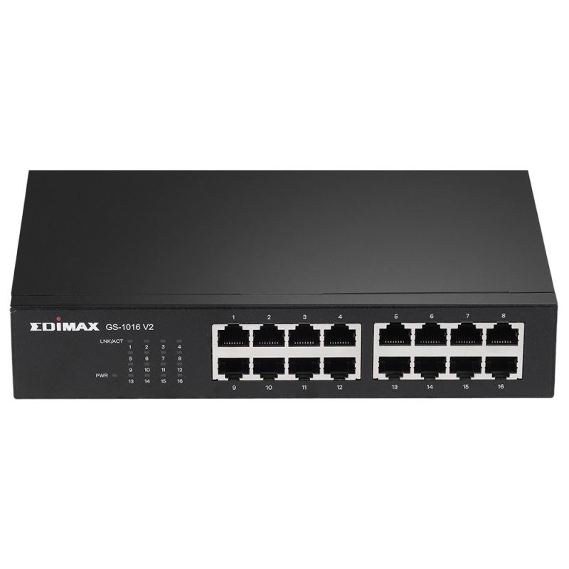 Commutador de xarxa Edimax GS-1016 V2 16-Port GbE Switch Desk/Rack