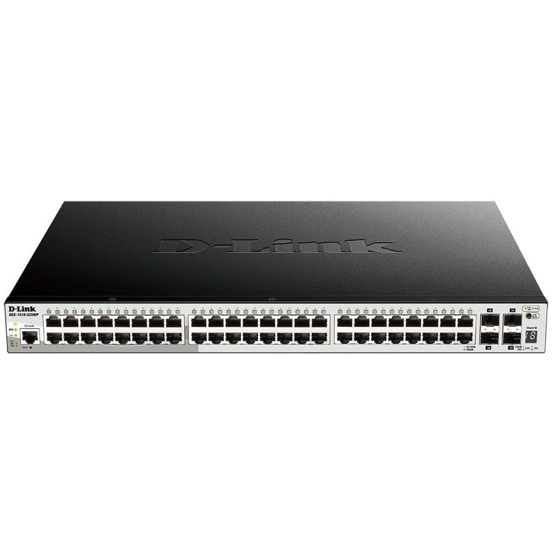 Commutador de xarxa D-Link DGS-1510-52XMP/E Switch 52xGb PoE+ 4x10GB