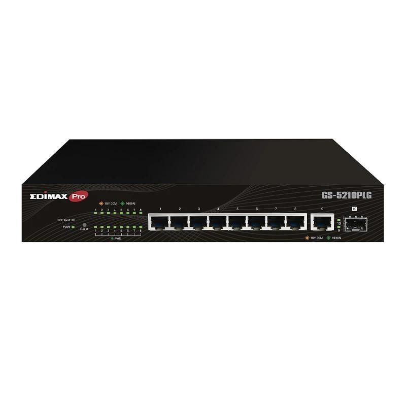 Commutateur réseau Edimax GS-5210PLG Switch 10xGbE LR PoE+ (1xSFP)