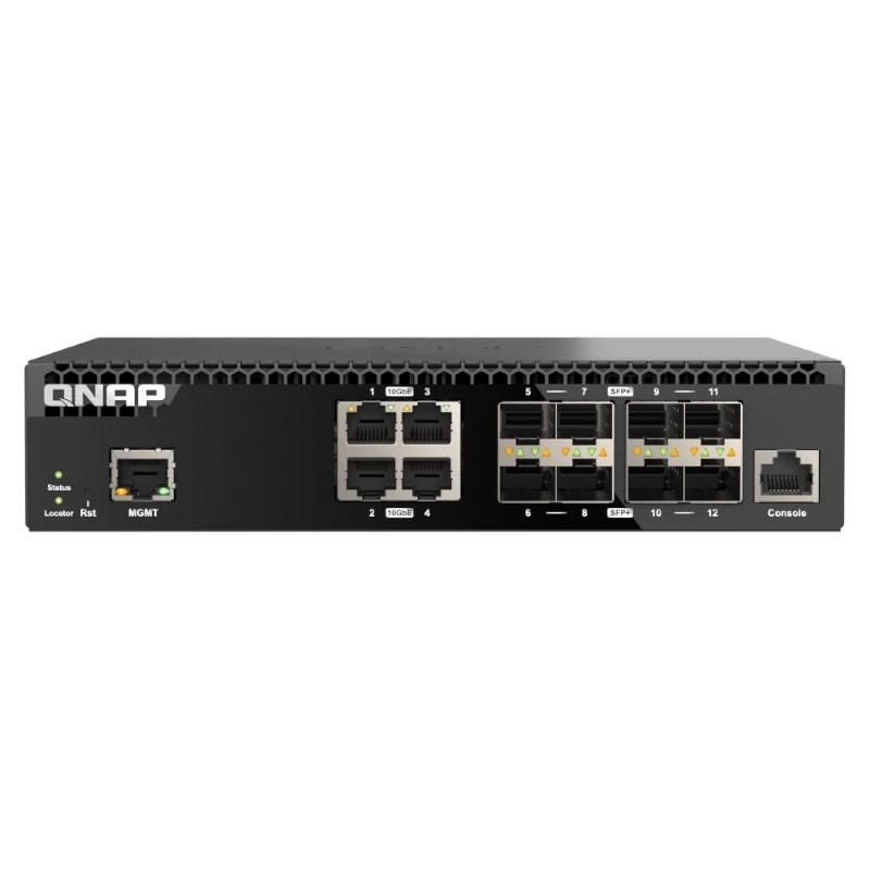 Commutador de xarxa QNAP QSW-M3212R-8S4T Switch 8x10GbE SFP+ 4x10GbE