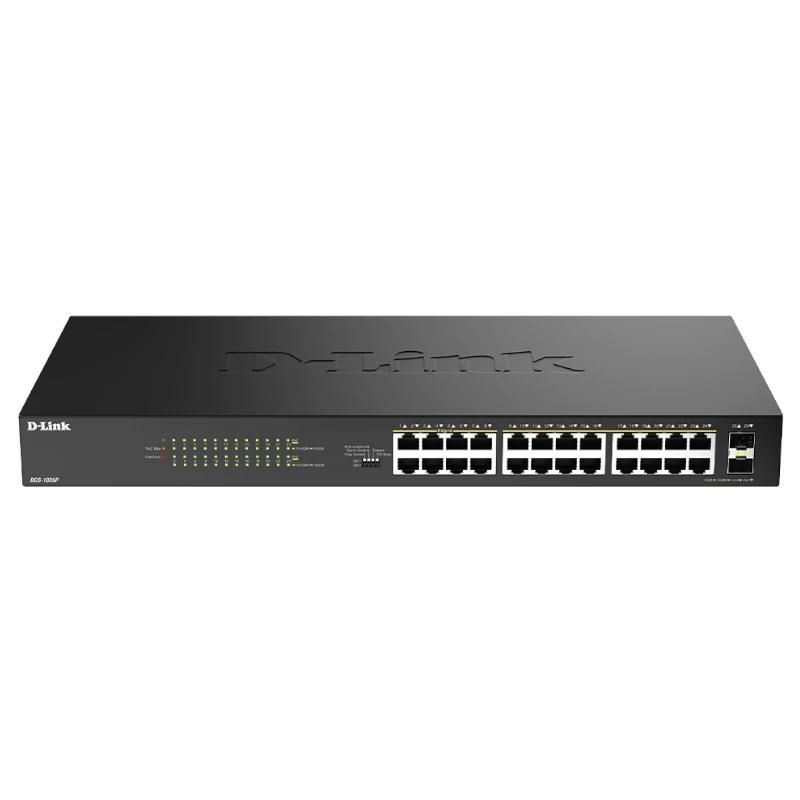Commutateur réseau D-Link DGS-1026P/E Switch 24xGbE PoE+ 2xSFP