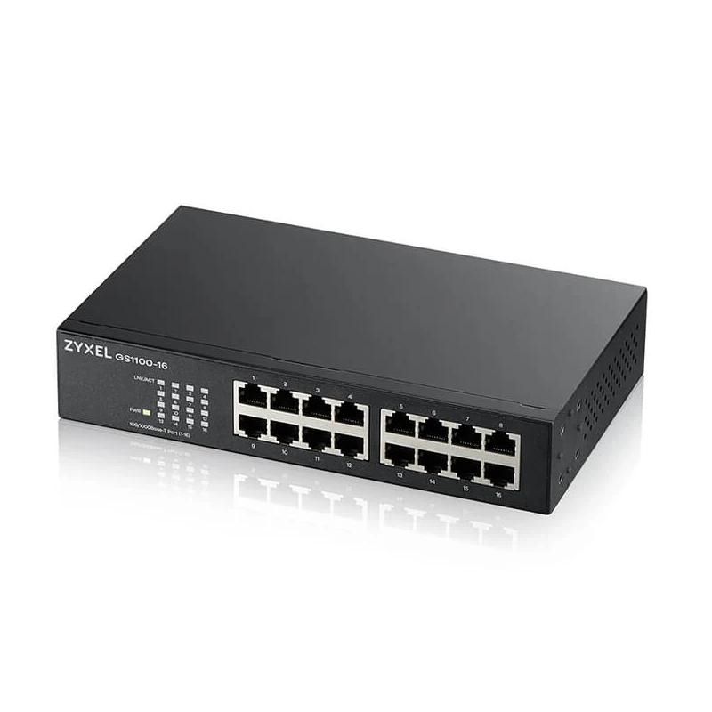 Commutateur réseau ZyXEL GS1100-16S Switch 16xGbE DIP Selector
