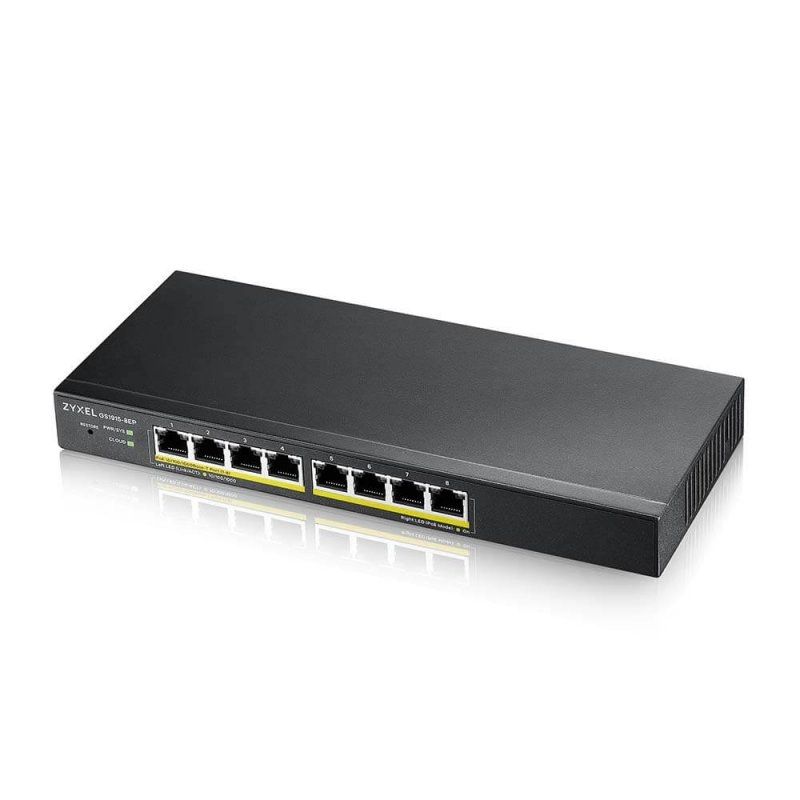 Commutador de xarxa ZyXEL GS1915-8EP Smart Switch 8xGbE PoE 60W Nebula
