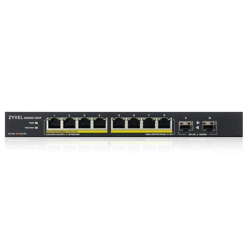 Commutador de xarxa ZyXEL GS1100-10HP v2 Switch 8xGbE 120 Watt PoE