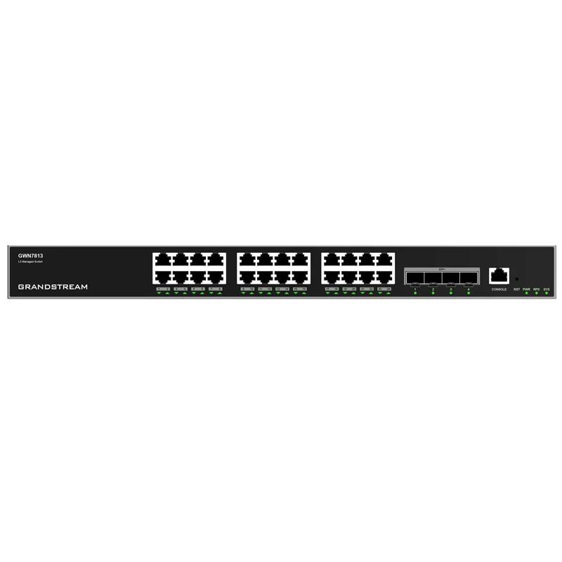 Commutador de xarxa Grandstream GWN7813 Switch 24xGbE 4xSFP stackable