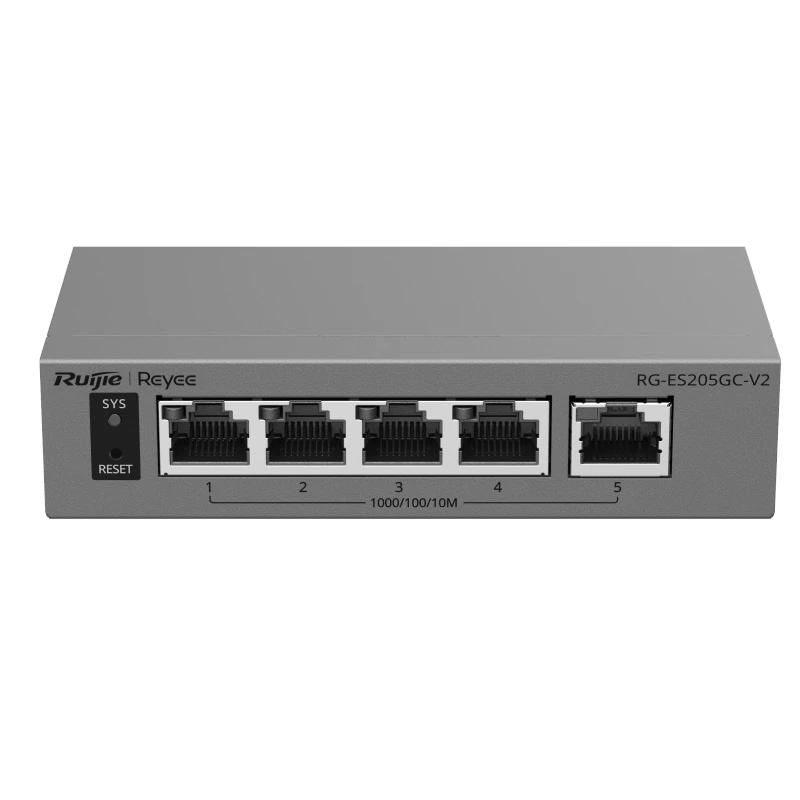Commutador de xarxa Ruijie Networks Reyee RG-ES205GC-V2 Switch Cloud 5P Gigabit No PoE