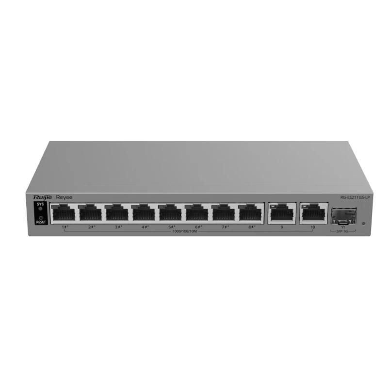 Commutador de xarxa Ruijie Networks Reyee RG-ES211GS-LP Switch Cloud 8P PoE + 2P 1G +