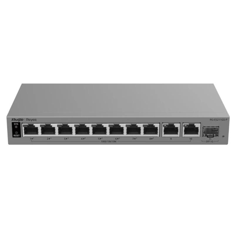 Commutador de xarxa Ruijie Networks Reyee RG-ES211GS-P Switch Cloud 8P PoE + 2P 1G + 1