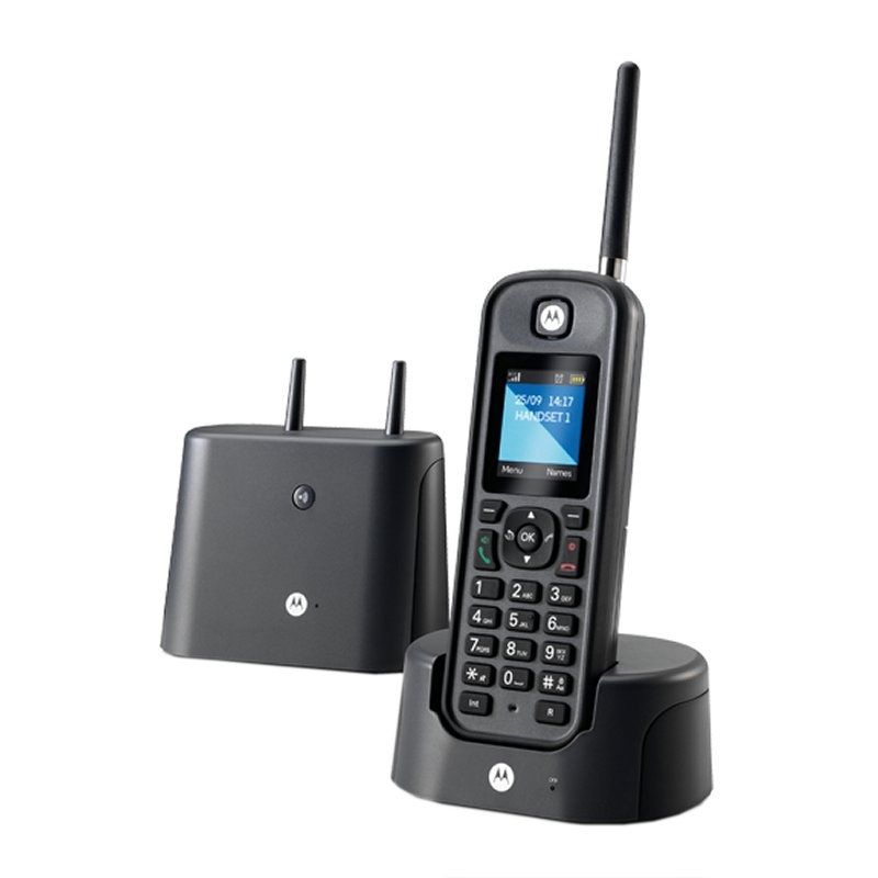 Téléphone sans fil MOTOROLA O201 Telefono DECT Largo Alcance noir