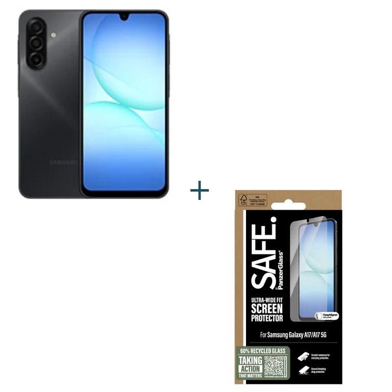 Telèfon mòbil Samsung Galaxy A17 128GB 4GB negre+ Prot SAFE