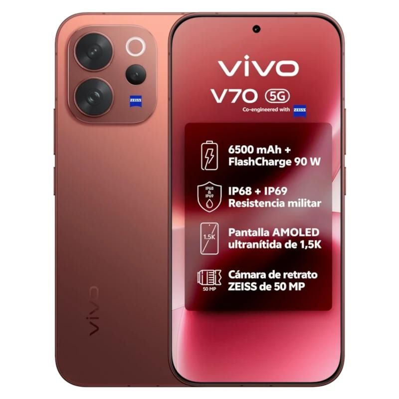 Teléfono móvil VIVO V70 5G 6.59" 8Gb 256Gb Brown