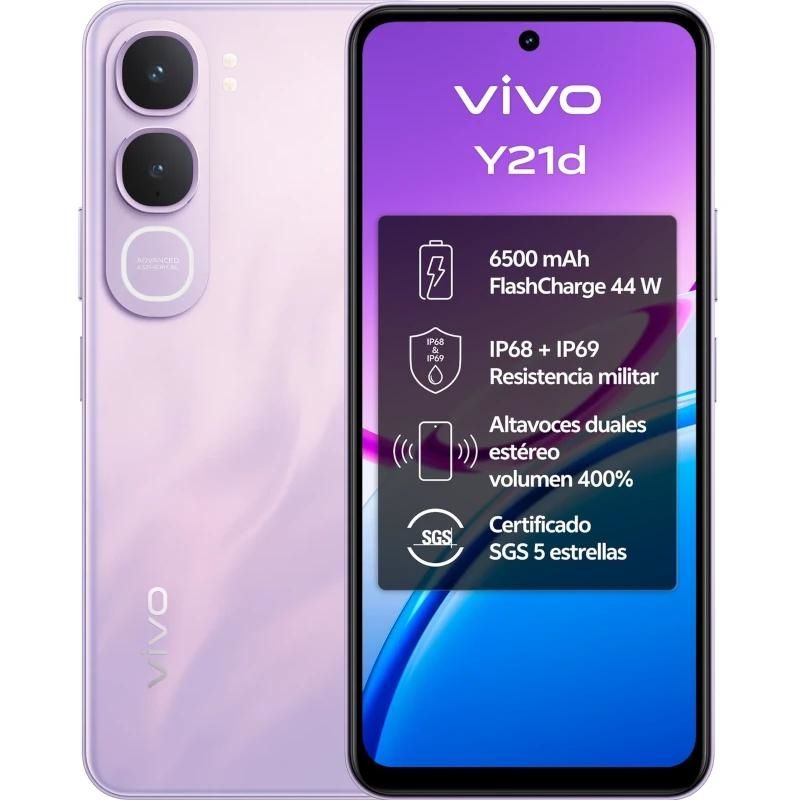 Téléphone mobile VIVO Y21d 5G 6.68" 6Gb(64) 256Gb IP69 Lavanda Purp
