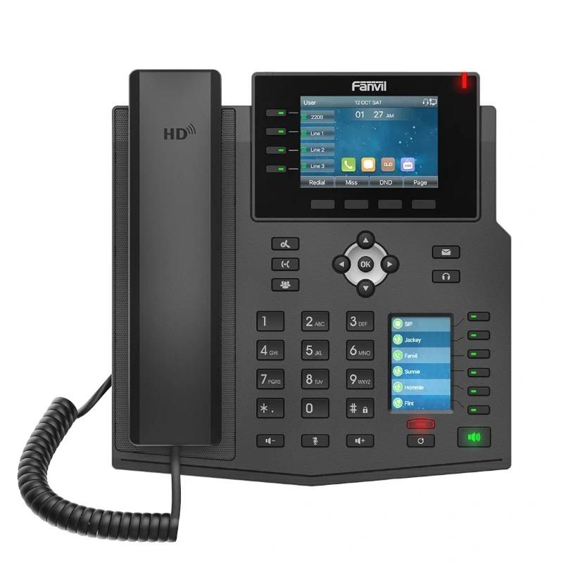 Téléphone IP FANVIL X5U, 16 líneas SIP, 1 pantalla lateral