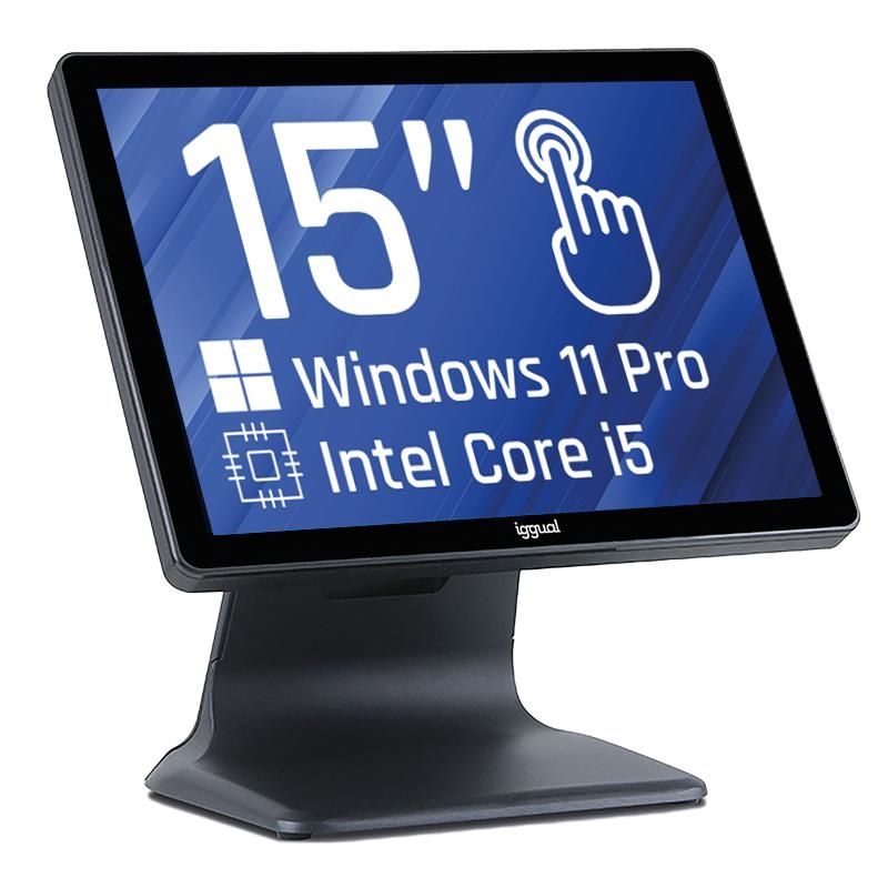 Terminal de point de vente iggual AIO 15" i5 8350U 8+256GB WiFi W11 Pro