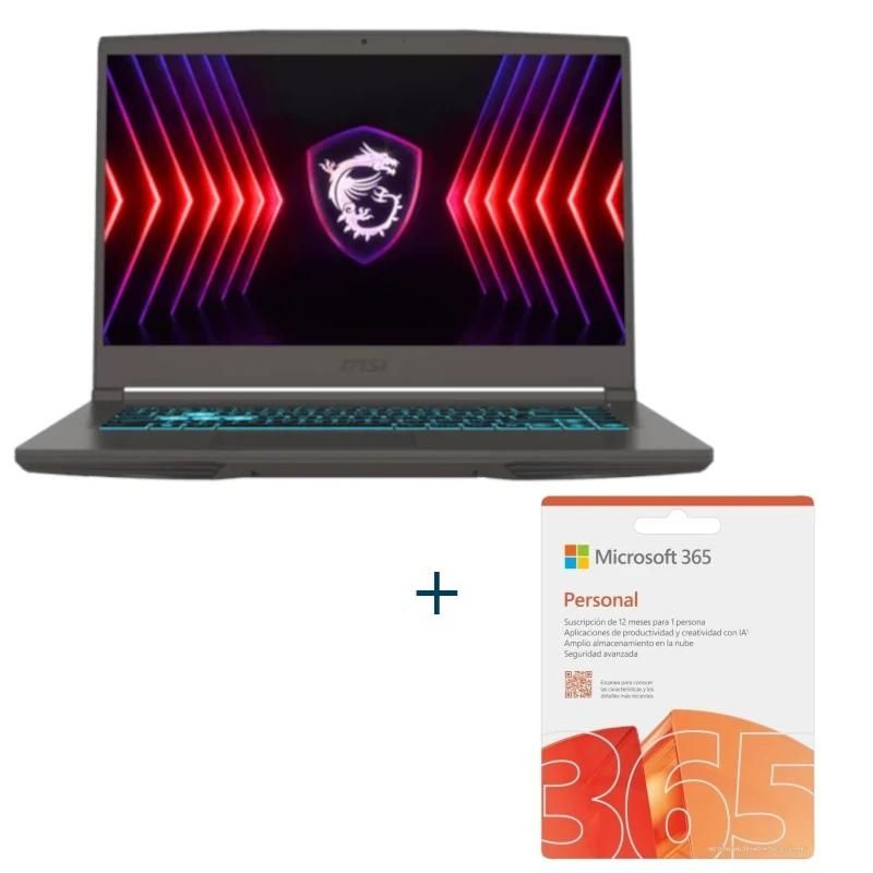 Portàtil MSI Thin15-219ES AMD R7-7735HS W11H+ O365 Personal